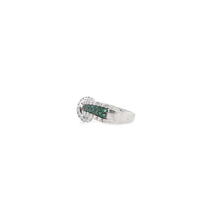 1.13TW Emerald & Diamond Ring