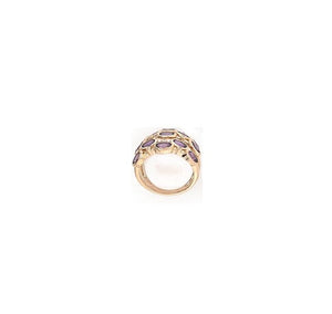 3.19TW Amethyst & Diamond Ring