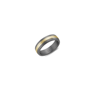 6mm Tantalum & Yellow Gold Band