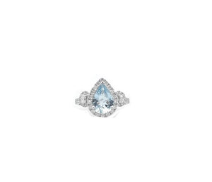 1.89TW Aquamarine & Diamond Ring